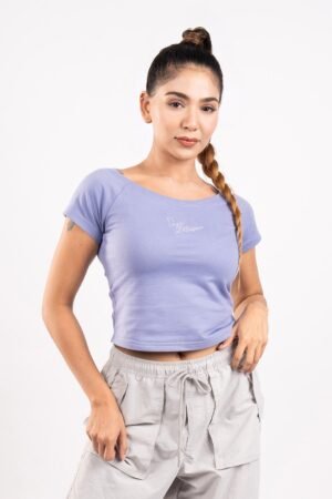 Women’s Essential Crop Top<br><span class="colorName" style="font-size:13px;">Color: Periwinkle</span>